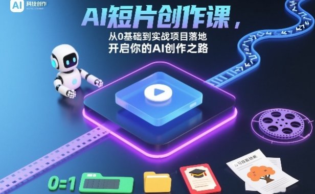 AI短片创作课，从0基础到实战项目落地，开启你的AI创作之路(更新)