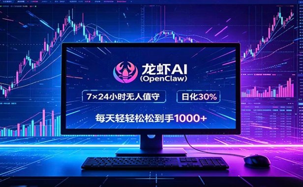 龙虾AI(OpenClaw)全自动挂机,智能操控电脑高效执行任务,每天轻松到手四位数