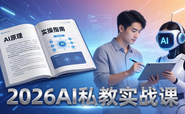 2026AI私教实战课：从AI原理到全场景实操，零基础学会用AI提效+单人单干创业
