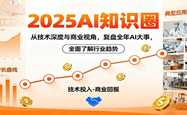 2025AI知识圈，从技术深度与商业视角，复盘全年AI大事，全面了解行业趋势