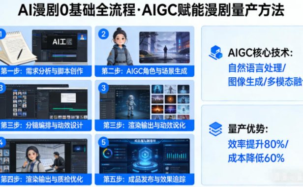 AI漫剧0基础全流程，快速掌握AIGC赋能的漫剧量产方法