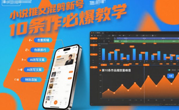 小说推文混剪新号10条必爆教学，伪原创10条作品必爆技巧