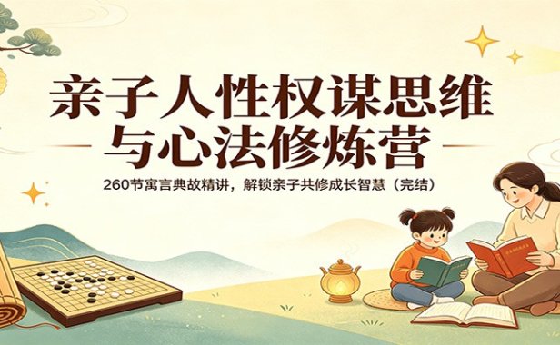 亲子人性权谋思维与心法修炼营：260节寓言典故精讲，解锁亲子共修成长智慧(完结)