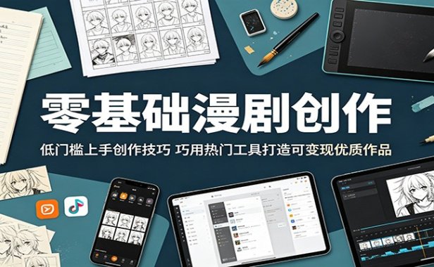 零基础漫剧创作：低门槛上手创作技巧，巧用热门工具打造可变现优质作品