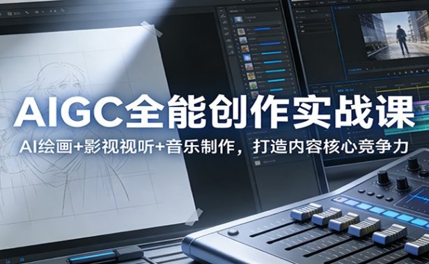 AIGC全能创作实战课:AI绘画+影视视听+音乐制作,打造内容核心竞争力