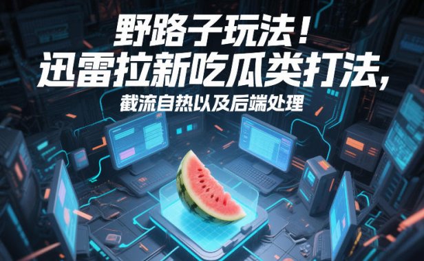 野路子玩法!迅雷拉新吃瓜类打法,截流自热以及后端处理