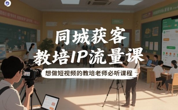 同城获客，教培IP流量课，想做短视频的教培老师必听课程