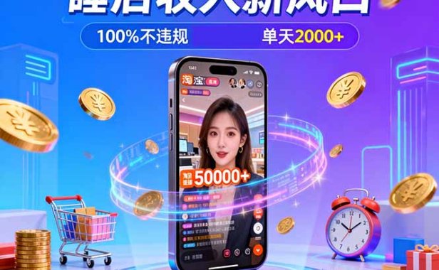 淘宝无人直播,不违规不封号,直播100小时卖了5万,年底旺季!