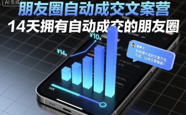 朋友圈自动成交文案营,14天拥有自动成交的朋友圈
