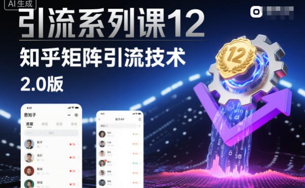 引流系列课12:知乎矩阵引流技术2.0版