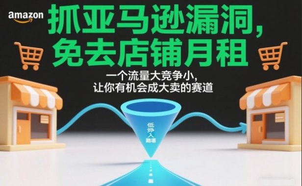 抓亚马逊漏洞，免去店铺月租，一个流量大竞争小，让你有机会成大卖的赛道
