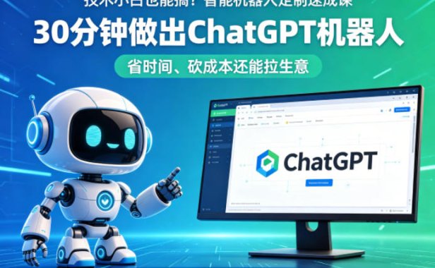 技术小白也能搞?智能机器人定制速成课,30分钟做出ChatGPT机器人,省时间、砍成本还能拉生意