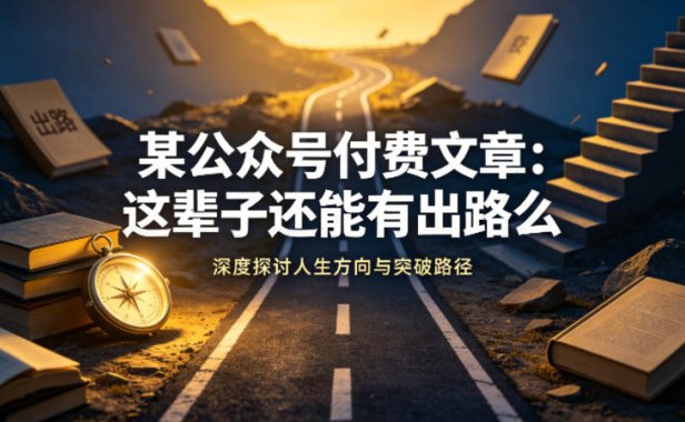 某公众号付费文章：这辈子还能有出路么
