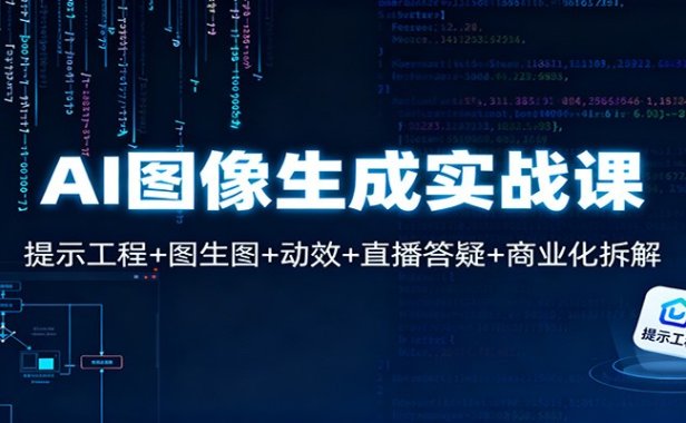 AI图像生成实战课：提示工程+图生图+动效+直播答疑+商业化拆解