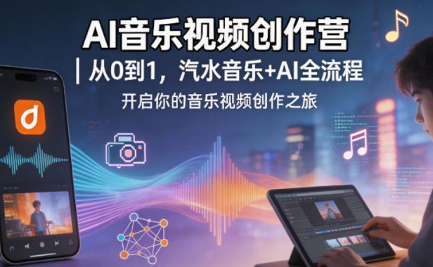 AI音乐视频创作营｜从0到1，汽水音乐+AI全流程，开启你的音乐视频创作之旅