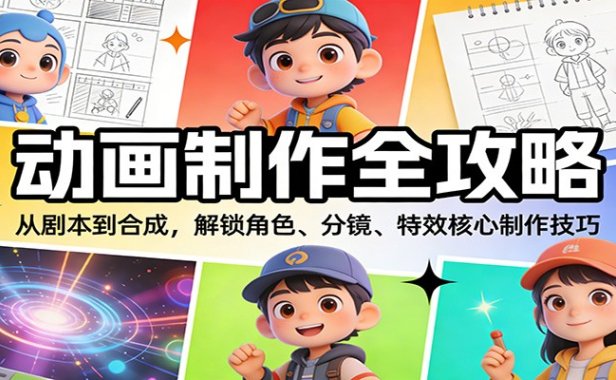 动画制作全攻略：从剧本到合成，解锁角色、分镜、特效核心制作技巧