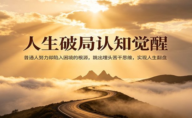 人生破局认知觉醒，普通人努力却陷入困境的根源，跳出埋头苦干思维，实现人生翻盘