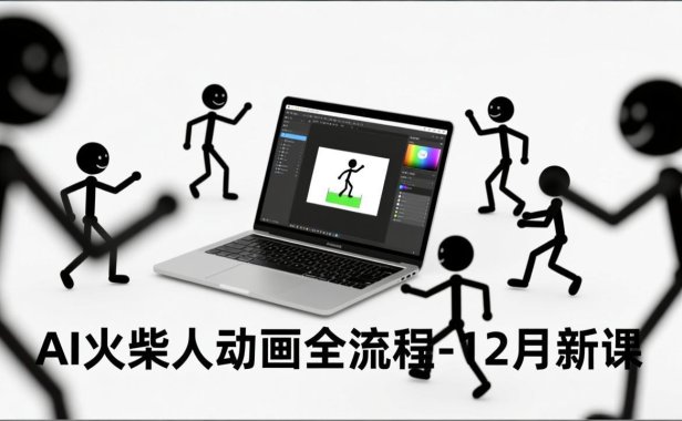 AI火柴人动画全流程-12月新课，文案生成、声音克隆、视频剪辑，零基础快速产出动画