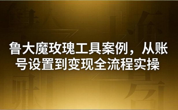 引流创业粉卖软件教学：鲁大魔玫瑰工具案例，从账号设置到变现全流程实操