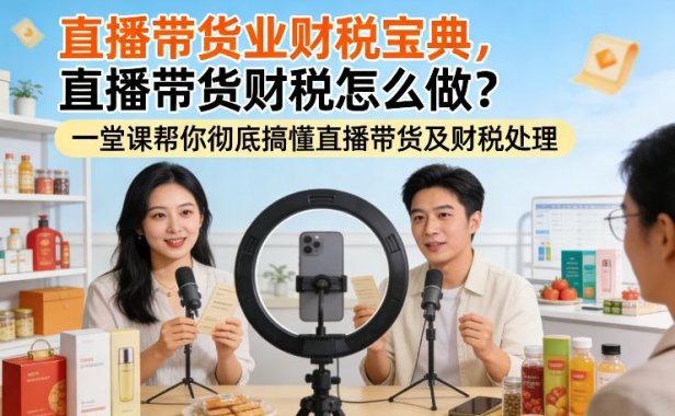 直播带货业财税宝典，直播带货财税怎么做？一堂课帮你彻底搞懂直播带货及财税处理