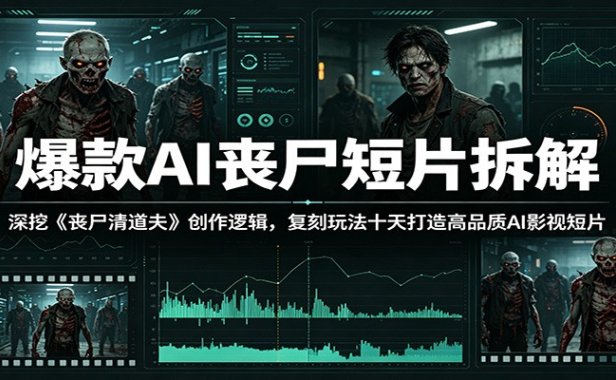 爆款AI丧尸短片拆解:深挖《丧尸清道夫》创作逻辑,复刻玩法快速打造高品质AI影视短片