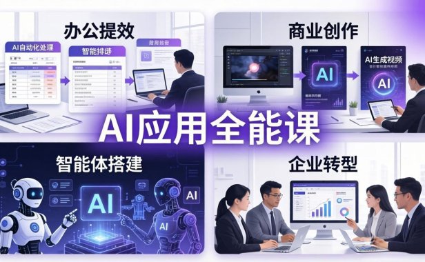 AIGC 应用师全能课-更新：办公提效、商业创作、智能体搭建、企业转型，一站式学会AI应用