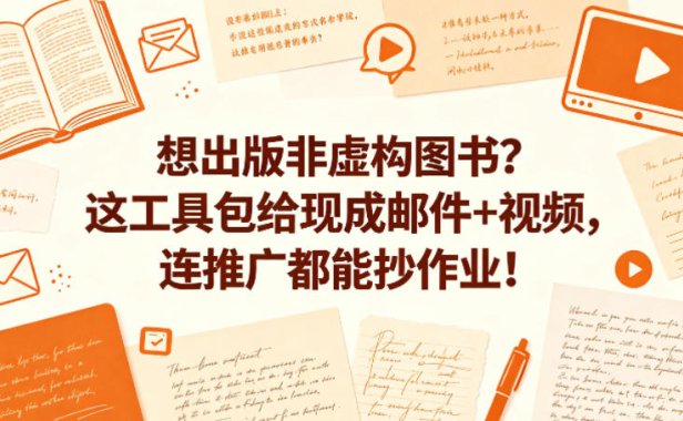 想出版非虚构图书？这工具包给现成邮件+视频，连推广都能抄作业！【原创双语字幕】