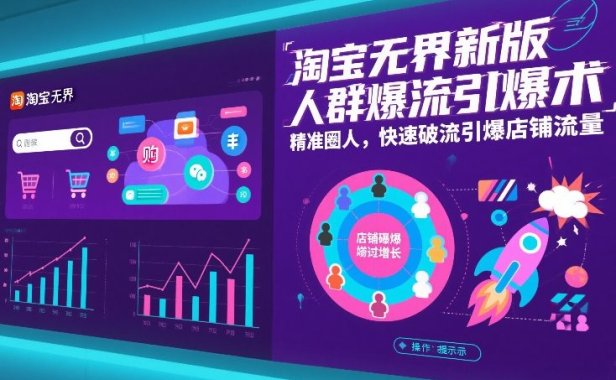 淘宝无界新版人群爆流引爆术，精准圈人，快速破流引爆店铺流量