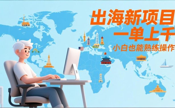 出海新项目，一单上千，小白也能熟练操作