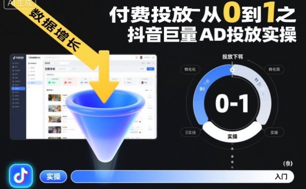 付费投放从0到1之抖音巨量AD投放实操