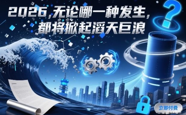 付费文章:2026,无论哪一种发生,都将掀起滔天巨浪