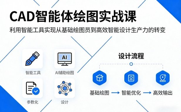 CAD智能体绘图实战课，利用智能工具，实现从基础绘图员到高效智能设计生产力的转变