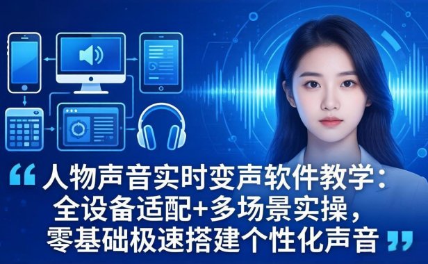 人物声音实时变声软件教学：全设备适配+多场景实操，零基础极速搭建个性化声音