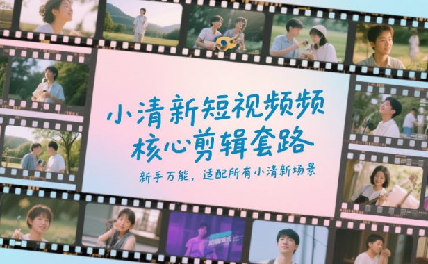 小清新短视频核心剪辑套路,新手万能,适配所有小清新场景
