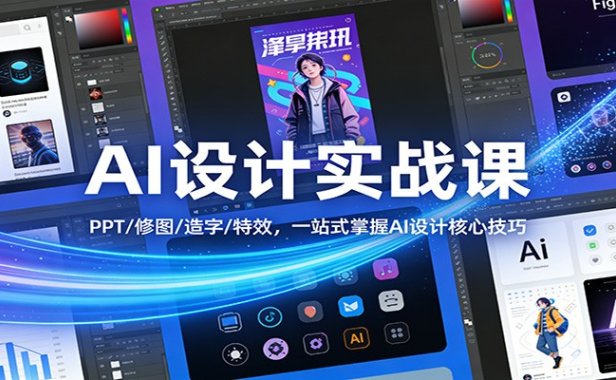 AI设计实战课：PPT/修图/造字/特效，一站式掌握AI设计核心技巧