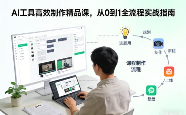 AI工具高效制作精品课,从0到1全流程实战指南