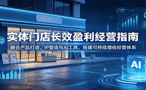 实体门店长效盈利经营指南:融合产品打造、IP塑造与AI工具,搭建可持续增收经营体系
