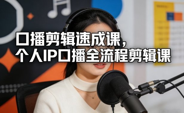 口播剪辑速成课，个人IP口播全流程剪辑课