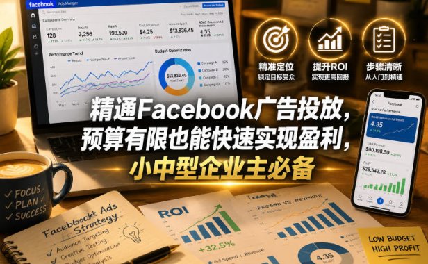 精通Facebook广告投放，预算有限也能快速实现盈利，小中型企业主必备【原创双语字幕】