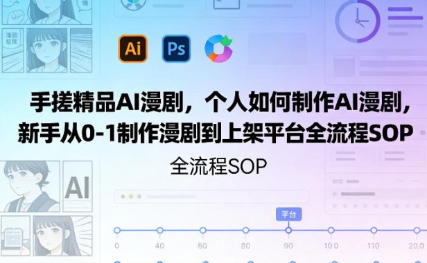手搓精品AI漫剧，个人如何制作AI漫剧，新手从0-1制作漫剧到上架平台全流程SOP