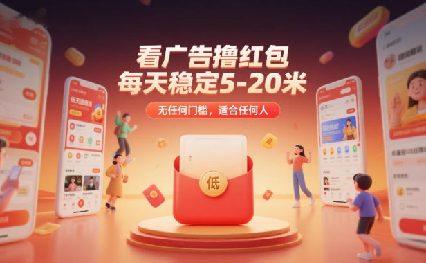 看广告撸红包，每天稳定5-20米，无任何门槛，适合任何人