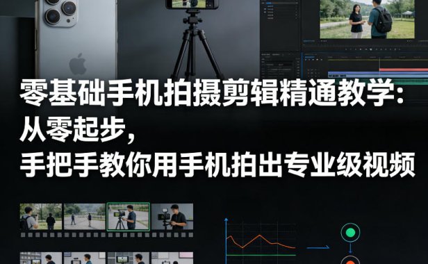 零基础手机拍摄剪辑精通教学：从零起步，手把手教你用手机拍出专业级视频
