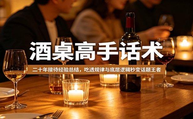 酒桌高手话术:二十年接待经验总结,吃透规律与底层逻辑秒变话题王者