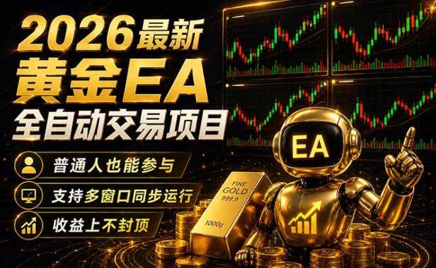 最新黄金EA量化赛道，全程自动执行，多窗口操作直接放大结果