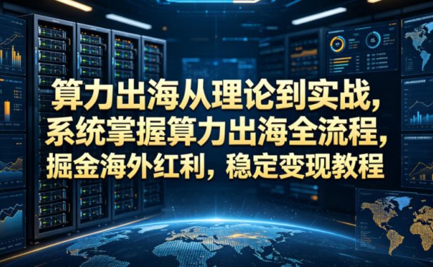 算力出海从理论到实战,系统掌握算力出海全流程,掘金海外红利,稳定变现教程