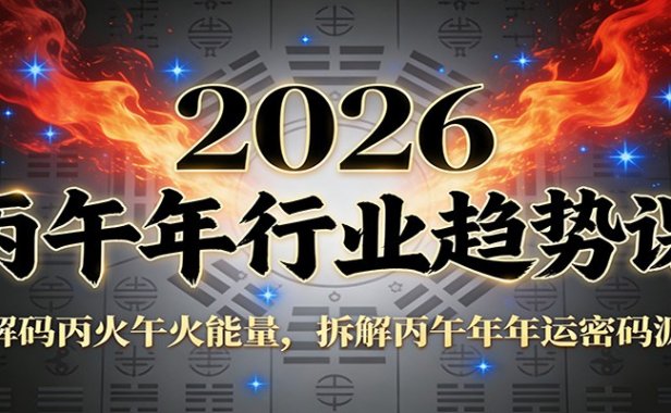 公众号付费文章：2026丙午年行业趋势课：解码丙火午火能量，拆解丙午年年运密码源