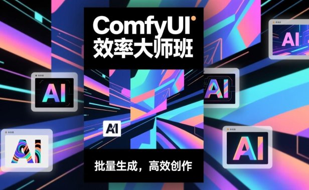 ComfyUI效率大师班:工作流搭建,批量生成,将个人AI出图效率提升5-10倍,月接单收入1-3万