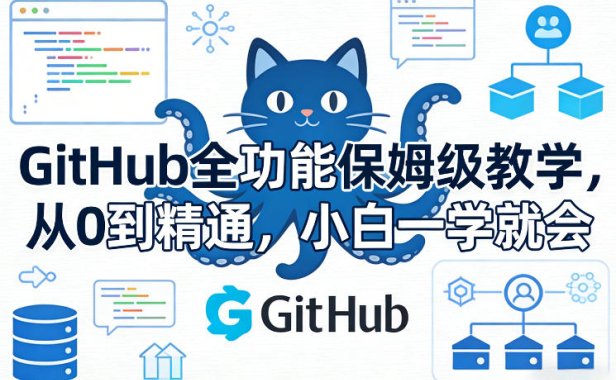GitHub全功能保姆级教学，从0到精通，小白一学就会
