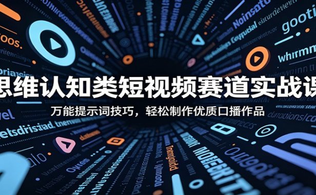 思维认知类短视频赛道实战课：万能提示词技巧，轻松制作优质口播作品