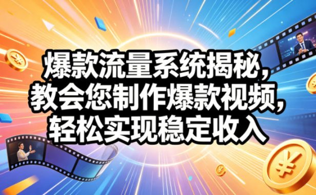 爆款流量系统揭秘,教会您制作爆款视频,轻松实现稳定收入【原创双语字幕】